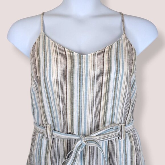 Universal Thread Linen Blend Striped Jumpsuit - Picture 3 of 8